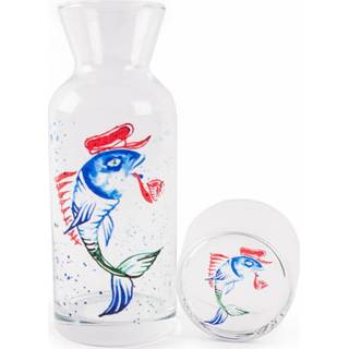 👉 Karaf meerkleurig glas One Size transparant BiggDesign Anemoss Micho Vis , Water Fles Limited Edition 500 Ml 8681126413534