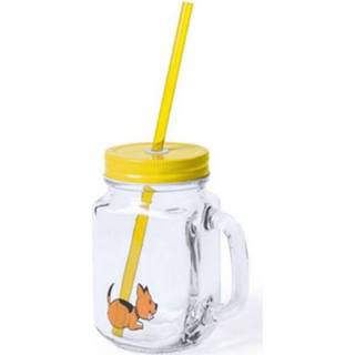 👉 Smoothie glas geel One Size BiggDesign Dogs - 500ml 8682226429838