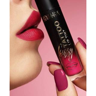 👉 Tattoo purper One Size GeenKleur Eveline Cosmetics Kissy Lip Tint No. 01 Pretty Purple 5903416016700