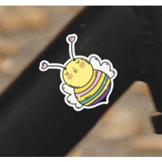 Fiets nederlands stickers Regenboog bijen