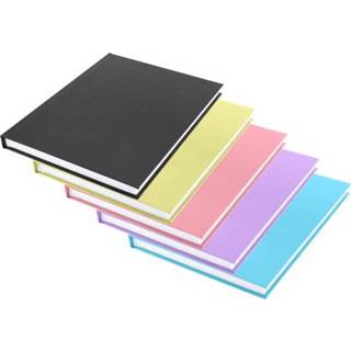 👉 Schrift GeenKleur One Size geel zwart pastels roze A5 Kangaro lijn hc 5 stuks, kleuren, 80 vel 80gr zwart, pastels: geel, roze, 8712127085236
