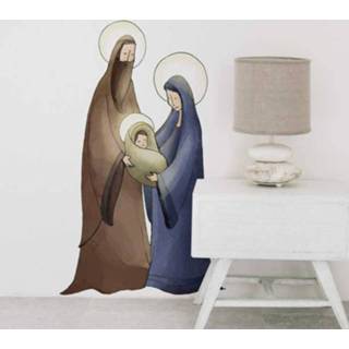 👉 Nederlands Mary, joseph en jezus geboorte muurzelfklevende sticker