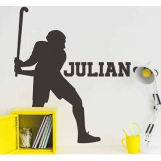Muursticker nederlands Hockey speler
