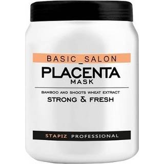 👉 Haarmasker bamboe One Size no color Basissalon Placenta Mask met bamboe- en tarwekiemextracten 1000ml 5904277710585