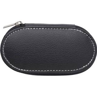 Manicure set 5-delig in zwarte ovalen etui met ritssluiting- Nagelverzorging - Reisset - Nagelschaartje/nagelknipper/nagelvijl/bokkenpootje