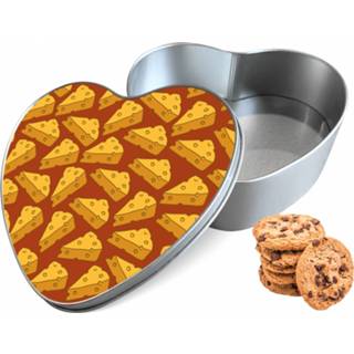 👉 Koektrommel multi-color aluminium hart cheesy woon accessoires - Bewaarblik 14x15x5 cm 8720329635616