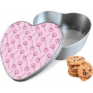👉 Koektrommel hart woon accessoires lollipops multi-color aluminium - Bewaarblik 14x15x5 cm 8720329635623