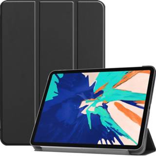 👉 Zwart kunstleer stand flip hoes 3-Vouw sleepcover - iPad Pro 12.9 inch (2018-2019) 9145425525941