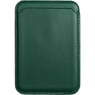 👉 Pasjeshouder groen kunstleer Lunso - Magsafe cardholder / iPhone 12 Serie 8720572141469
