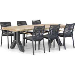 👉 Tuinset anthracite rope dining sets grijs-antraciet Santika Giovane/Woodside 240 cm 7-delig 7423608152156