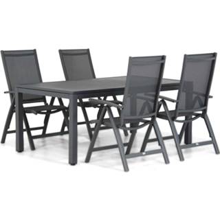 👉 Tuinset antracite aluminium verstelbare sets grijs-antraciet Presto Vasto/Concept 180 cm 5-delig 7434224045050