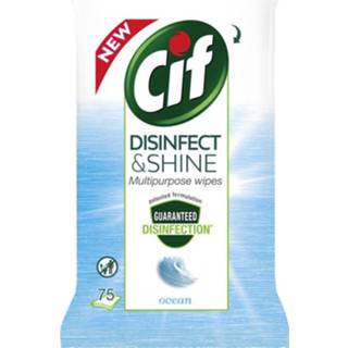 👉 Active Cif Disinfect&Shine Ocean Wipes 75 stuks 8720182045676