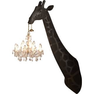 👉 Wandlamp zwart kunststof dimmer active Qeeboo Giraffe In Love 8052049055000