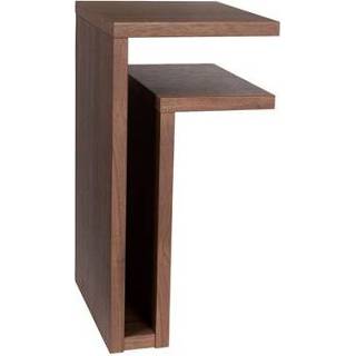👉 Nachtkastje hout modern bruin Maze Interior F-Shelf - Walnoot Rechts 7350033001127