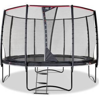 👉 Trampoline zwart Exit PeakPro met net en ladder - Ø 305 cm 8720088268322