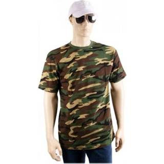 👉 Camouflage t-shirt XXXL groen mannen Army leger met korte mouwen voor heren - ook goed als soldaten verkleedkleding 8718758295440