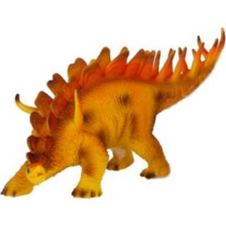 👉 Speelfiguur oranje kunststof junior DinoWorld Stegosaurus 35 cm 8713219417249