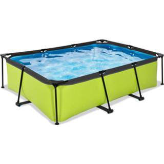👉 Zwembad limoen EXIT Lime - 220 x 150 65 cm met filterpomp 8720088267271