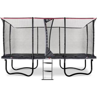 👉 Trampoline zwart Exit PeakPro met net en ladder - 458 x 275 cm 8720088262382