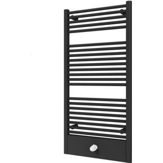 👉 Design radiatoren zwart midden LOCCO Designradiator Boss & Wessing Middenaansluiting 121,5x60 cm 660 Watt Mat 8711238388984