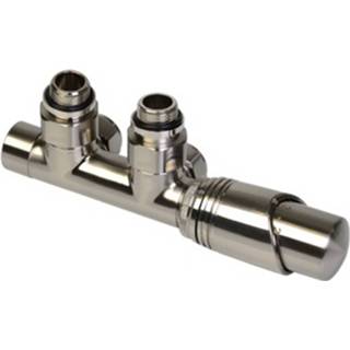 👉 Onderblok RVS como haaks Design Set Radiator Plieger Inclusief Koppeling 15 en 16 mm 8711238406329