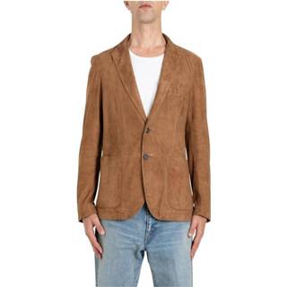 👉 Blazer suede male bruin Cage in