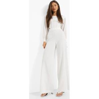 👉 Korset Met Volle Mouwen En Wide Leg Broek, Ivory