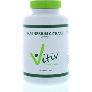 👉 Magnesium vegetarisch pillen tabletten Vitiv citraat 200 mg 100 8719128694825