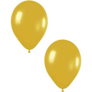 👉 Ballon gouden goud One Size 30x metallic ballonnen 30 cm - Feestversiering/decoratie 8720147280784