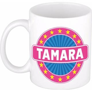 👉 Beker One Size meerkleurig Tamara naam koffie mok / 300 ml - namen mokken 8719538286870