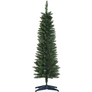 👉 Kunst kerstboom plastic active groen HOMCOM Kunstkerstboom 46 x 150 cm 4250871290208