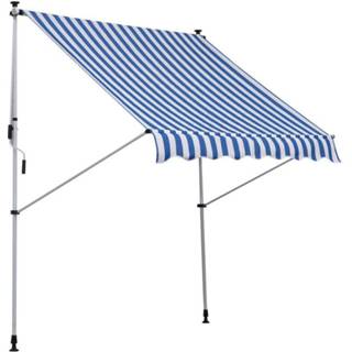 👉 Zonne wering active blauw Outsunny Luifelklem zonnewering, 2x1,5 m 4250871296965