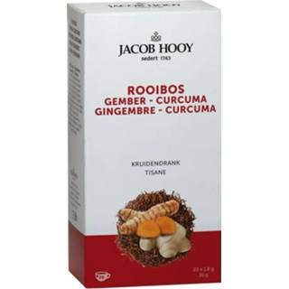 👉 Curcuma rooibos Jacob Hooy gember thee 12 zakjes 8712053352532