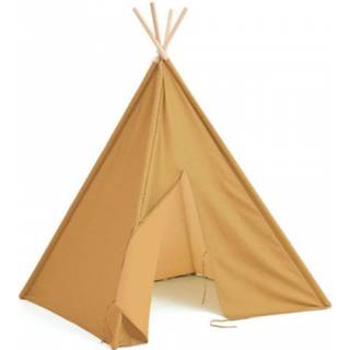 👉 Geel kinderen Kids Concept - Tipi Tent Yellow (1000573) 7340028731177