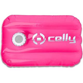 👉 Celly opblaasbaar kussen met speaker Bluetooth 30 cm roze