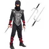 👉 Ninja pak active kinderen Verkleedkleding maat L met dolken voor