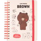 👉 Bruin LINE FRIENDS hardcover bullet journal - Brown 8435497223564