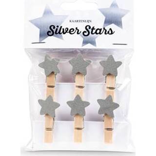 Zilver Knijpertjes kaartenlijn Silver Stars 8719689662967