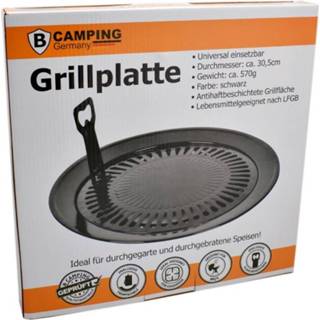 Grillplaat Universele - Grillopzetstuk Ø30,5 cm BBQ voor Camping gasfornuis 4250293353284