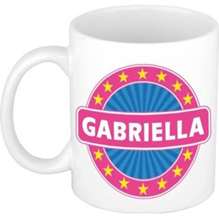 👉 Beker One Size meerkleurig Gabriella naam koffie mok / 300 ml - namen mokken 8719538462656