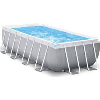 👉 Zwembad grijs Intex Prism Frame Pool - Zwembaden 400x200x100cm Rechthoekig 6941057414461