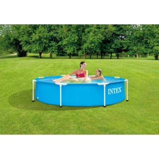 👉 Zwembad blauw Intex Frame Pool - Zwembaden Ø244x51cm Rond 6941057420561