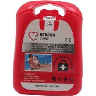 Verbanddoos One Size rood EHBO reiskit / compacte eerste hulp - outdoor reis first aid kit 8719274343387