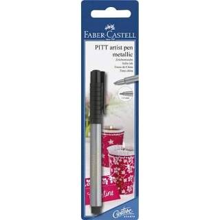 Tekenstift zilver Faber-Castell Pitt Artist Pen 251 op blister 4005401673989