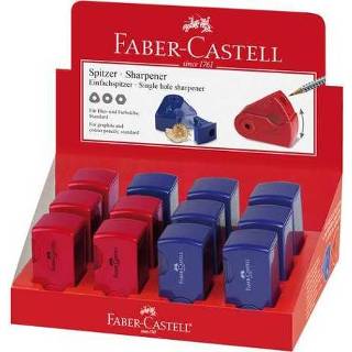 👉 Puntenslijper rood blauw Faber-Castell 