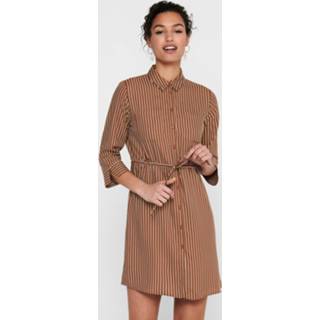 👉 Blousejurk viscose vrouwen bruin 5715093863634