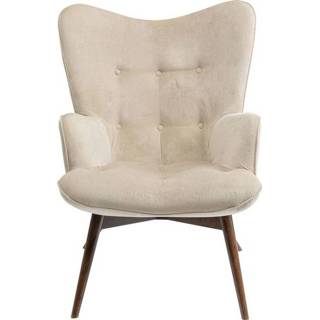 👉 Fauteuil beige hout active Kare Vicky Novara 4025621420651