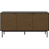 👉 Dressoir bruin zwart MDF Bruin#Zwart Aron - bruin/zwart 76x150x41 cm Leen Bakker 5707252085995