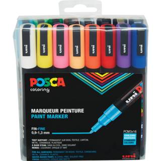 👉 Stift multikleur Uni Posca Stiften Standard Colors Pc3m 0 3296280033365