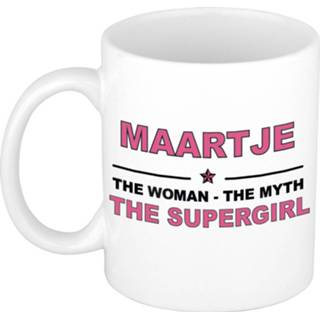 👉 Beker One Size meerkleurig vrouwen Naam cadeau Maartje - The woman, myth supergirl koffie mok / 300 ml naam/namen mokken voor o.a verjaardag/ moederdag/ pensioen/ geslaagd/ bedankt 8720276267571